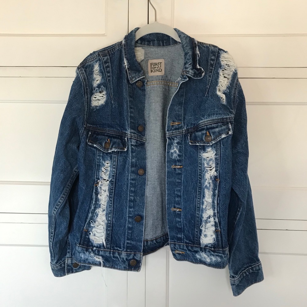 FURST OF A KIND Distressed Vintage Denim Jacket